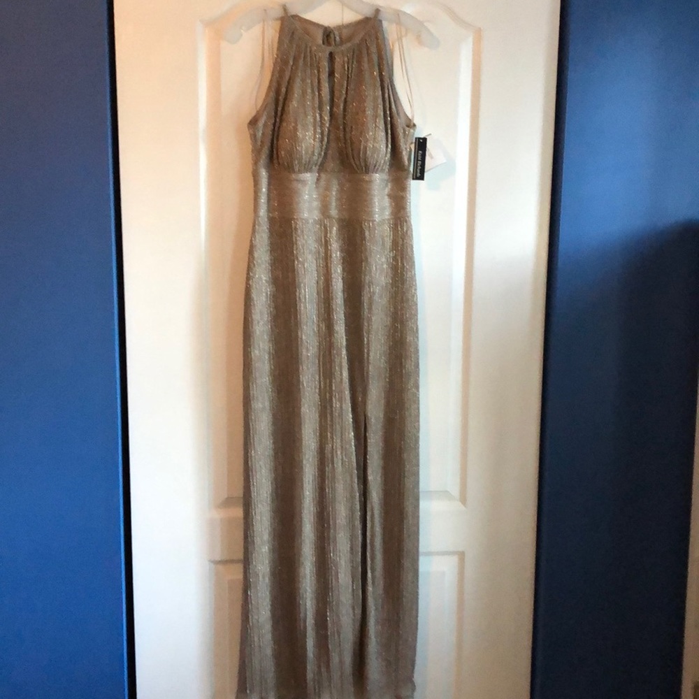 Gold gown.
